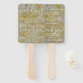 Elegantes Silver Lining Wedding Programm Fächer (Vorne und Hinten)