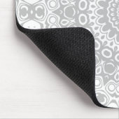 Elegantes Silver Mandala Muster Mousepad (Ecke)