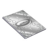 Elegantes Silver-Notebook Notizblock (Rechte Seite)