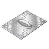 Elegantes Silver-Notebook Notizblock (Linke Seite)
