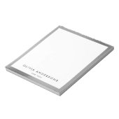 Elegantes Silver Notepad Notizblock (Rotiert)