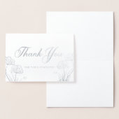 Elegantes Silver Poppies Beileid Vielen Dank Folienkarte (Anzeige)