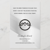 Elegantes Silver Real Anwesen Flyer (Vorne)