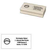 Elegantes Silver Real Anwesen Gummistempel (Stempel)