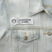 Elegantes Silver Real Anwesen Namensschild (Beispiel)