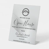 Elegantes Silver Real Anwesen Sockelschild (Vorderseite)