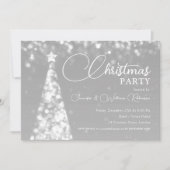 Elegantes Silver Shimmering Weihnachten Weihnachte Einladung (Vorderseite)