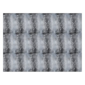 Elegantes Silver Snowflakes Weihnachtsfest Tischdecke (Vorderseite (Horizontal))