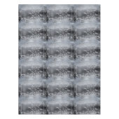 Elegantes Silver Snowflakes Weihnachtsfest Tischdecke (Vorderseite)