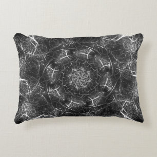 Elegantes Silver Spiral Fraktal Kissen
