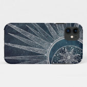 Elegantes Silver Sun Moon Doodle Mandala Blue Desi Case-Mate iPhone Hülle (Rückseite (Horizontal))