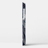 Elegantes Silver Sun Moon Doodle Mandala Blue Desi Case-Mate iPhone Hülle (Rückseite / Links)