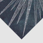 Elegantes Silver Sun Moon Doodle Mandala Blue Desi Seidenpapier (Ausschnitt)