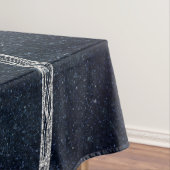 Elegantes Silver Sun Moon Doodle Mandala Blue Desi Tischdecke (Beispiel)