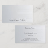 Elegantes Silver Template Beruflich Luxus Moderne Visitenkarte (Vorne/Hinten)