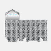 Elegantes Silver und Aquamarin Blue Wedding Geschenkschachtel (Ungefaltet)