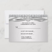Elegantes Silver Wedding Anniversary Party UAWG RSVP Karte (Rückseite)