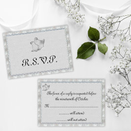 Elegantes Silver Wedding Bells UAWG RSVP Karte