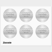 Elegantes Silver Wedding Sticker Monogramm mit Per (Blatt)
