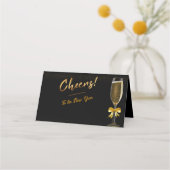 Elegantes Silvester mit Champagner Platzkarte (Vorderseite)