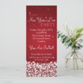 Elegantes Silvester Party Einladung (Stehend Vorderseite)