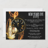 Elegantes Silvester Party Einladung (Vorderseite)