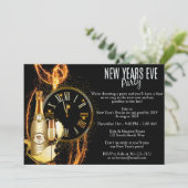 Elegantes Silvester Party Einladung (Stehend Vorderseite)