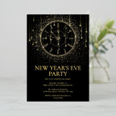Elegantes Silvester-Party Folieneinladung (Stehend vorne)