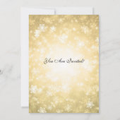 Elegantes Silvester Party Gold Winter Einladung (Rückseite)