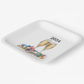 Elegantes Silvester-Party Pappteller (Gewinkelt)