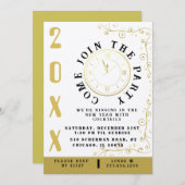 Elegantes Silvesterfest-Party Einladung (Vorne/Hinten)