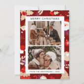 Elegantes Simple Frame Weihnachtsfamilie 1 Foto Feiertagskarte (Vorderseite)