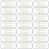 Elegantes Simple Gold Wedding Guest Address Label (Vorderseite)