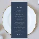 Elegantes Simple Marine burgundy Monogram Menu Menükarte<br><div class="desc">schlankes Menü,  um der Sammlung zu entsprechen *Wenn Sie mehr Papieroptionen wünschen,  kann dieses Design in ein schlankes Programm übertragen *oder für weitere Hilfe kontaktieren Sie mich</div>