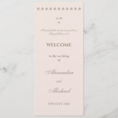 Elegantes Simple Pearl Christlich Wedding Program Programm (Vorderseite)