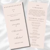 Elegantes Simple Pearl Christlich Wedding Program Programm