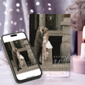 Elegantes Simple Periwinkle Lila Foto Hochzeit Save The Date