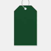 Elegantes Simple Retro Green Frohe Weihnachts-Foto Geschenkanhänger (Rückseite)