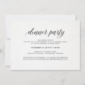 Elegantes Simple Typografy Dinner Party| Unternehm Einladung (Vorderseite)