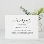 Elegantes Simple Typografy Dinner Party| Unternehm Einladung (Stehend Vorderseite)