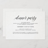 Elegantes Simple Typografy Dinner Party| Unternehm Einladung (Vorne/Hinten)