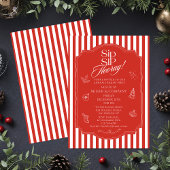 Elegantes Sip Sip Hooray Weihnachtsfest im Unterne Einladung