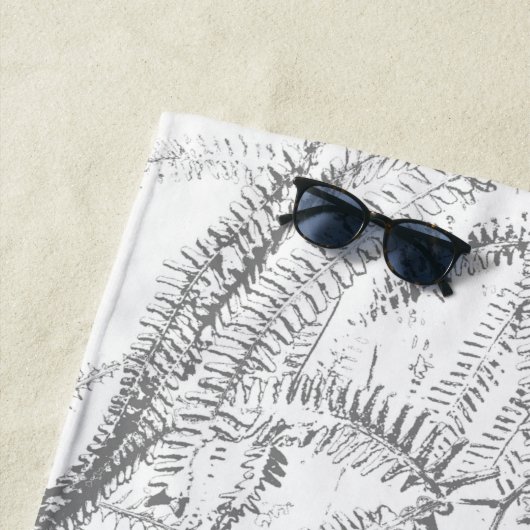 Elegantes Siver Farnmuster Strandtuch (Beispiel)