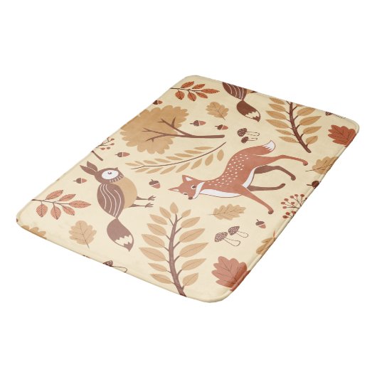 Elegantes skandinavisches Fall Pattern Badematte (Schrägansicht)