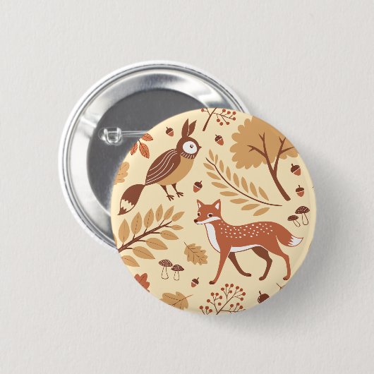 Elegantes skandinavisches Fall Pattern Button (Vorne & Hinten)
