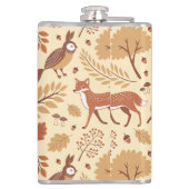 Elegantes skandinavisches Fall Pattern Flachmann (Rückseite)