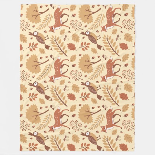 Elegantes skandinavisches Fall Pattern Fleecedecke (Vorderseite)