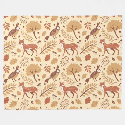 Elegantes skandinavisches Fall Pattern Fleecedecke (Vorderseite (Horizontal))