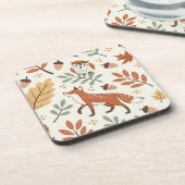Elegantes skandinavisches Fall Pattern Getränkeuntersetzer (Linke Seite)