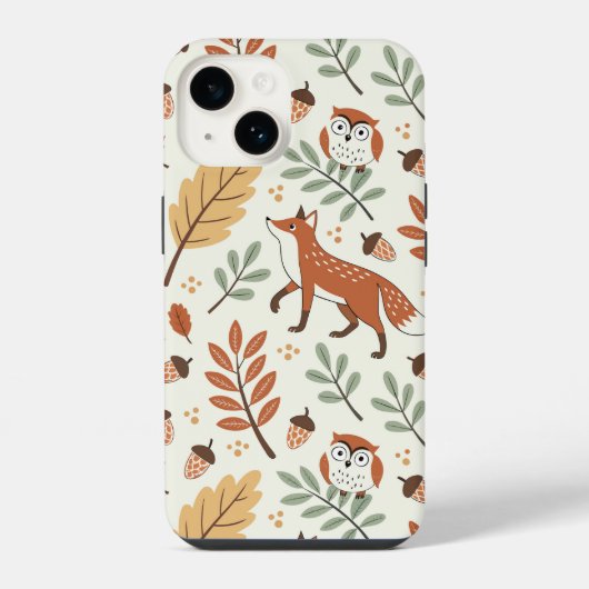 Elegantes skandinavisches Fall Pattern iPhone Hülle (Rückseite)